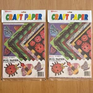 Unopened Lot of 2 Roylco Bug Paper R-15237, 8.5 x 11” Craft Paper, 40 Sheets